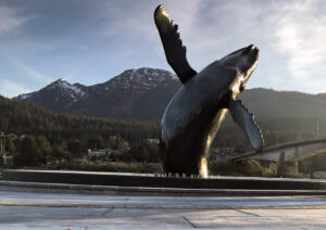Whale statue in Juneau